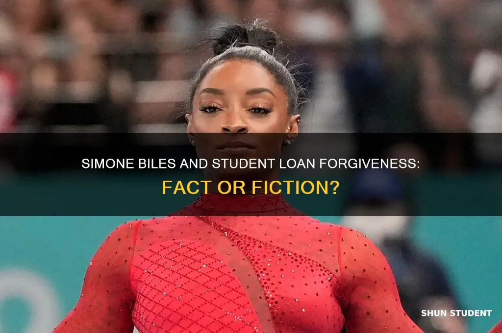 did simone biles get student loan forgiveness