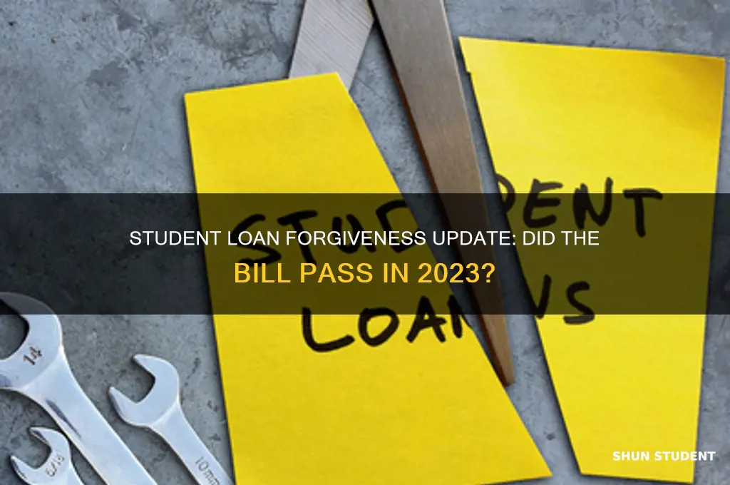 did student loan forgivness pass
