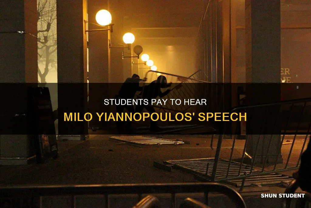 did students pay to hear milo yiannopoulos speak