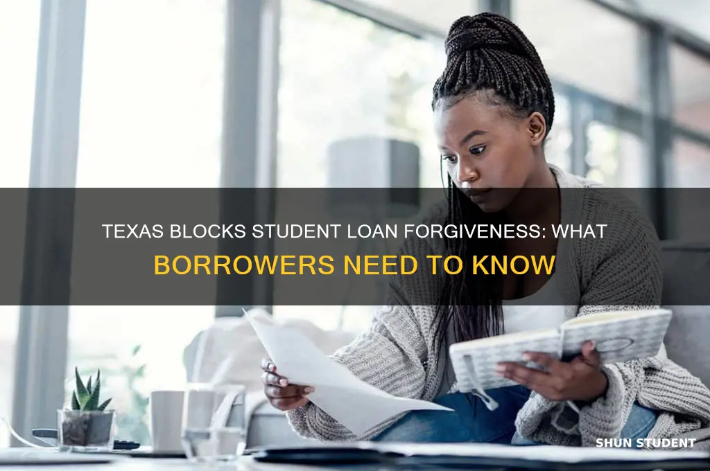 did texas block student loan forgiveness