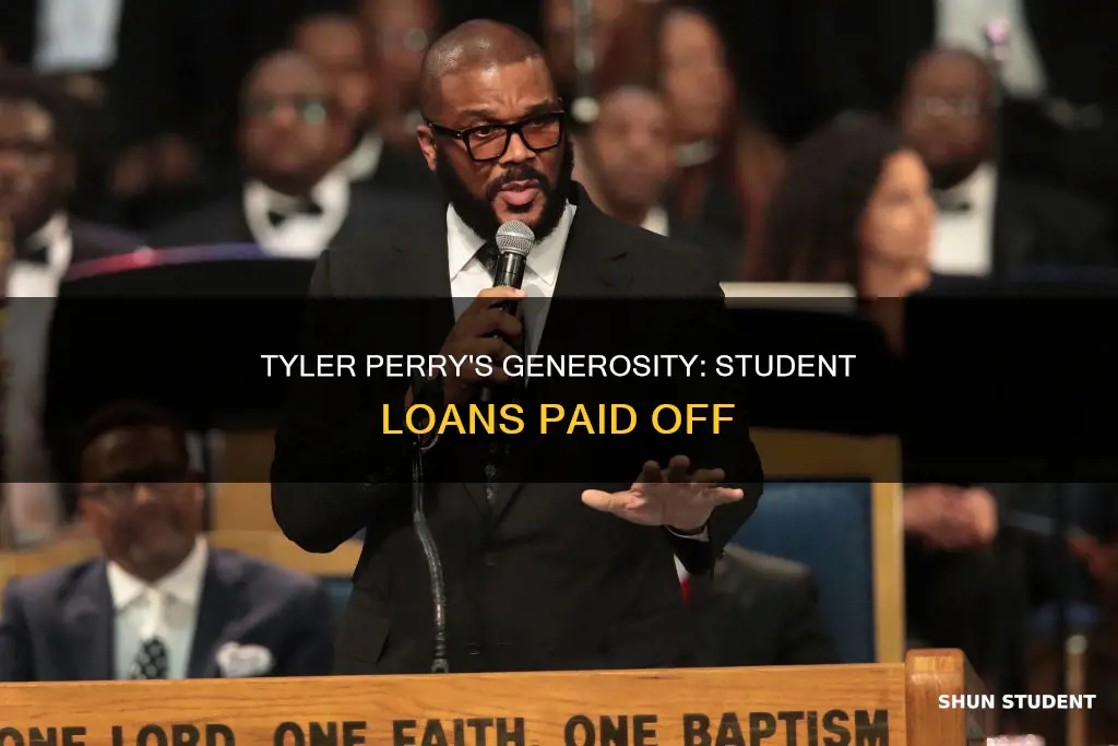 did tyler perry pay off student loans