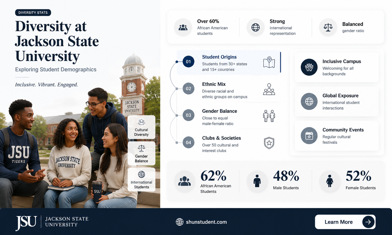 are there any white students at jackson state university