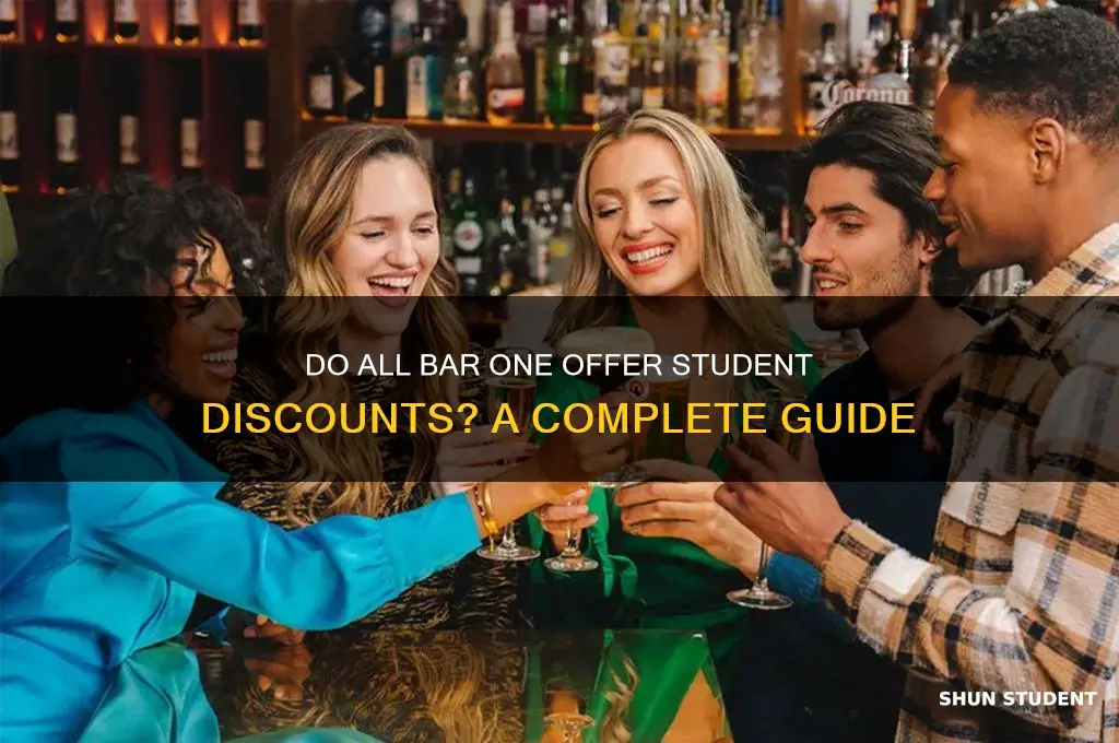 do all bar one do student discount