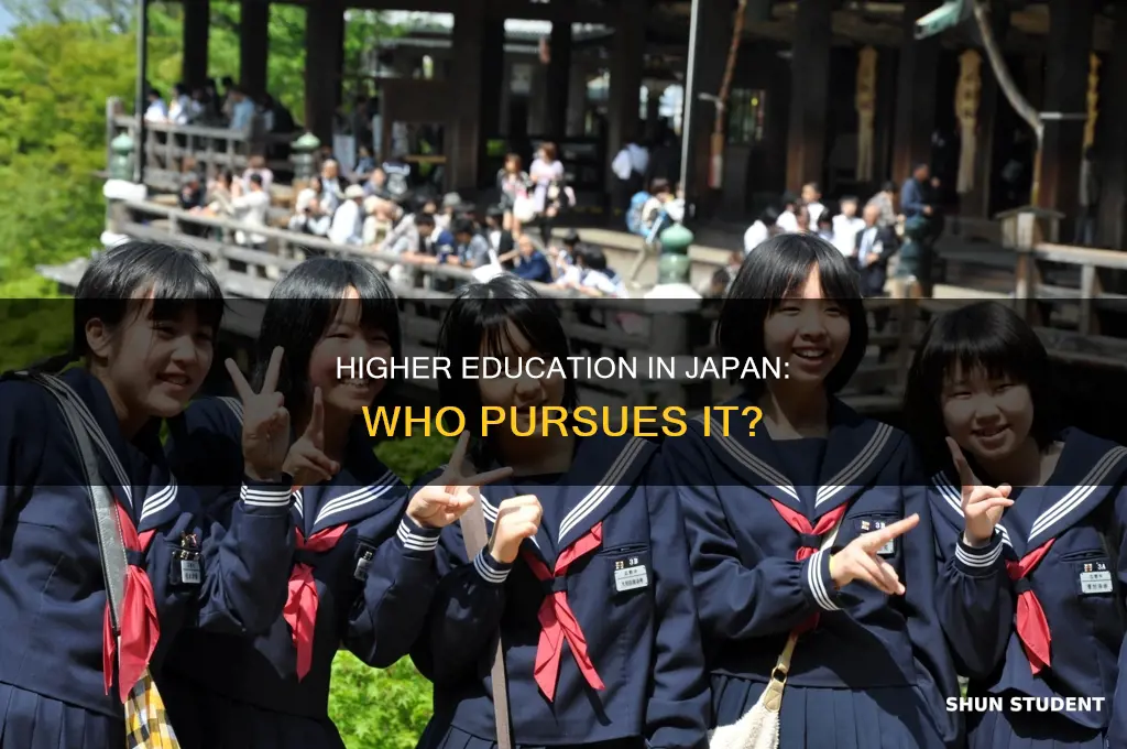 do all japanese students attend college or university