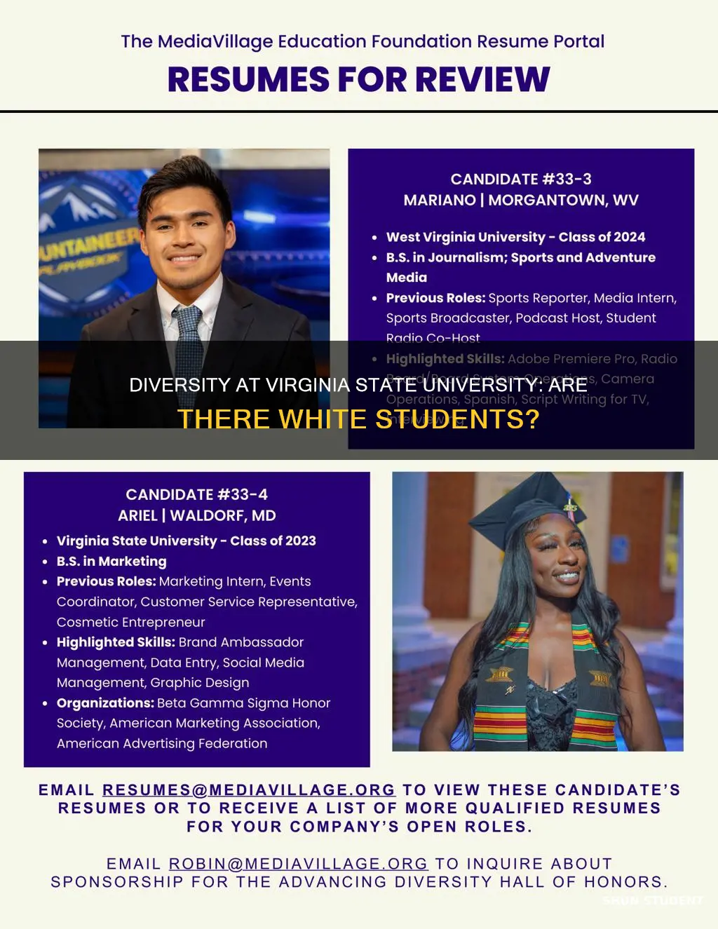 do any white students attend virginia state university