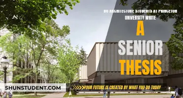 Princeton's Archi-Seniors: Thesis or No Thesis?