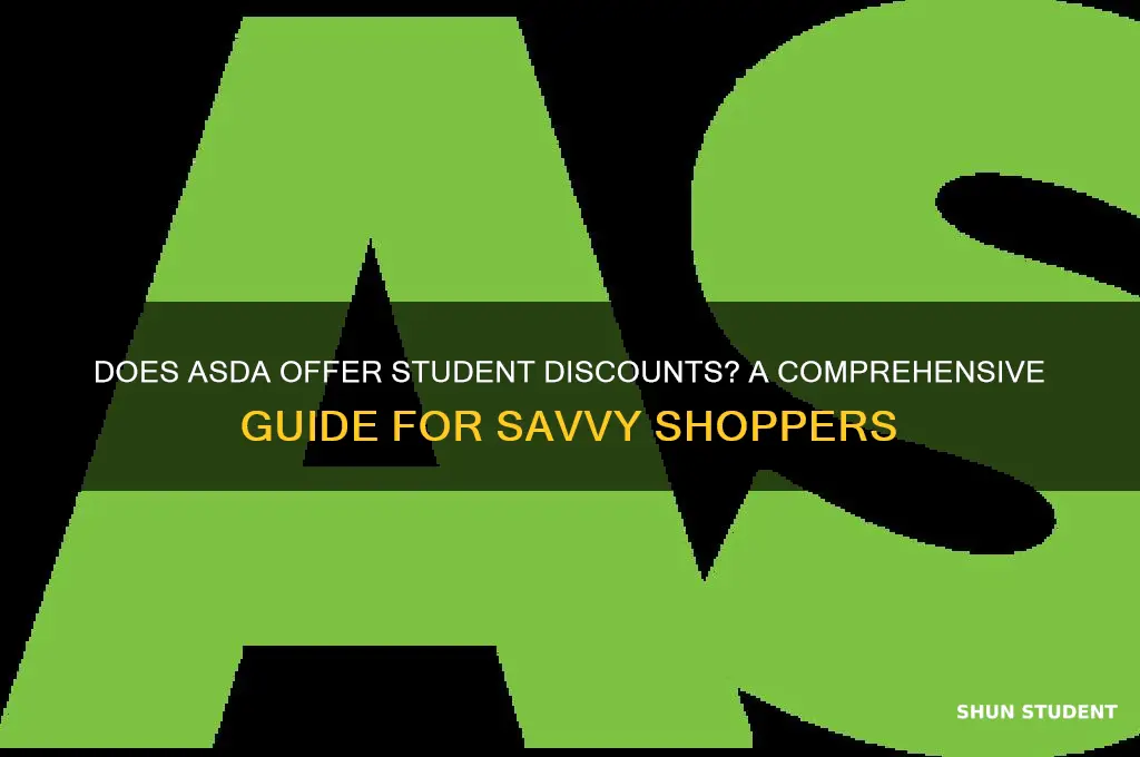 do asda do student discount
