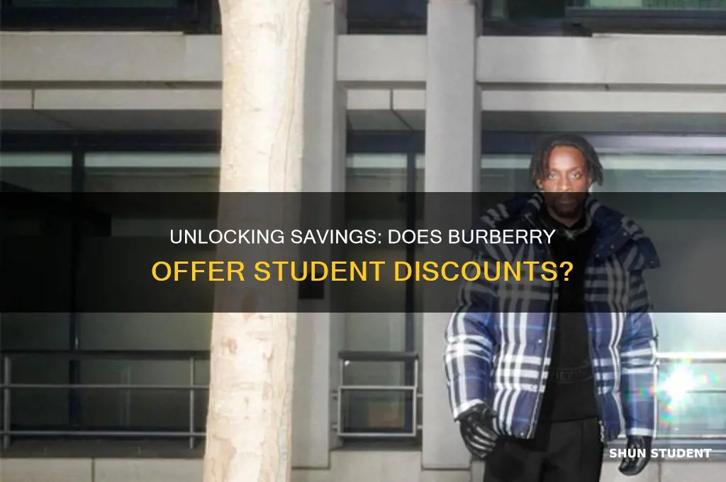 do burberry do student discount