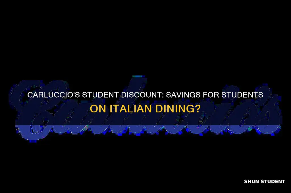 do carluccios offer student discount