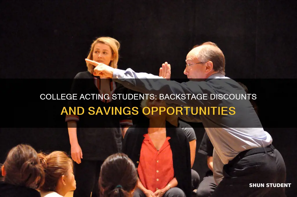 do college acting students get a discount on backstage