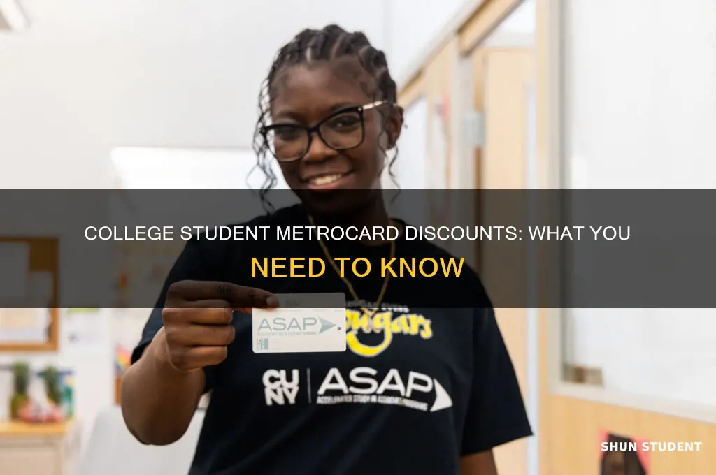 do college students get a discount on metrocards