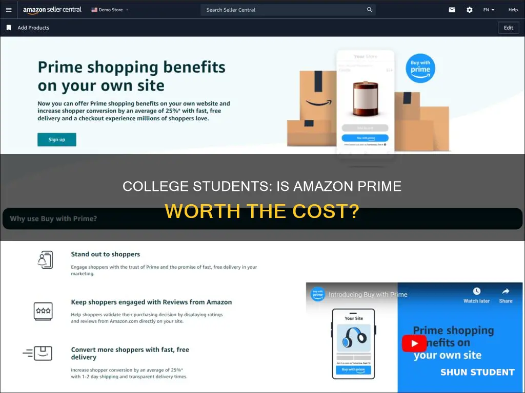 do college students need to pay for amazon prime