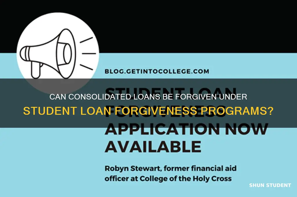 do consolidated loans qualify for student loan forgiveness