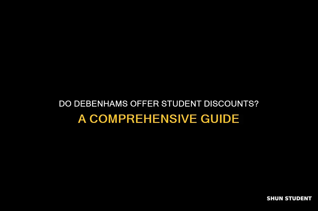 do debenhams accept student discount