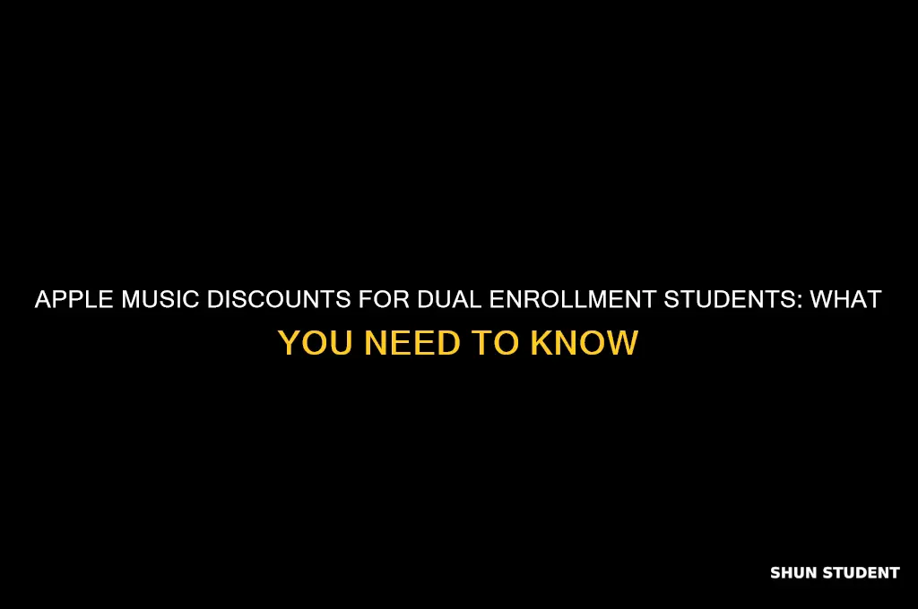 do dual enrollment students get apple music discounts
