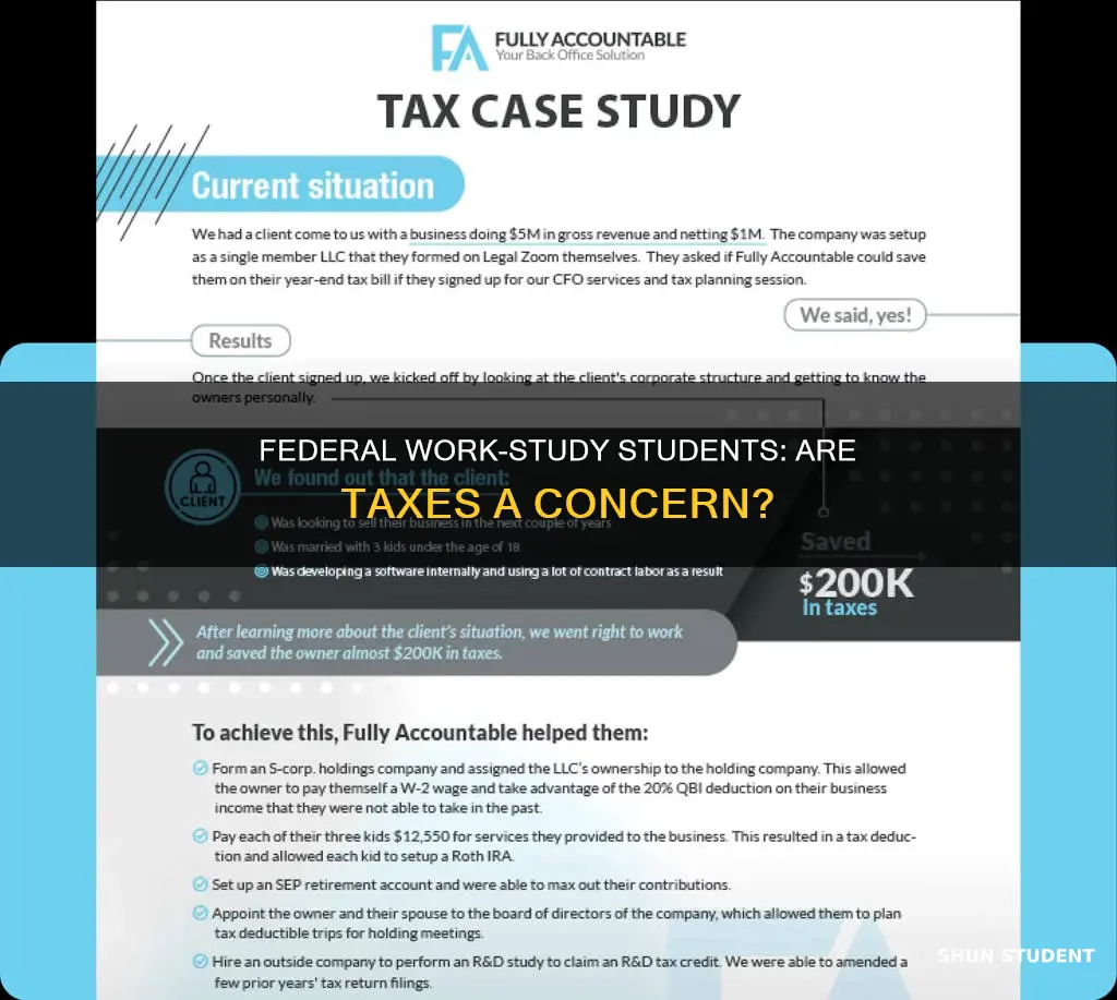 do federal work study students pay taxes