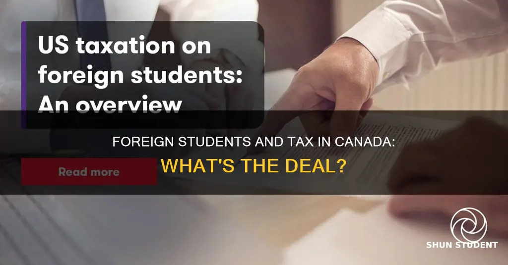 do foreign students pay tax in canada