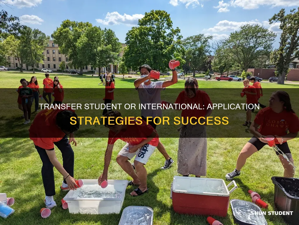 do i apply as a transfer student or international