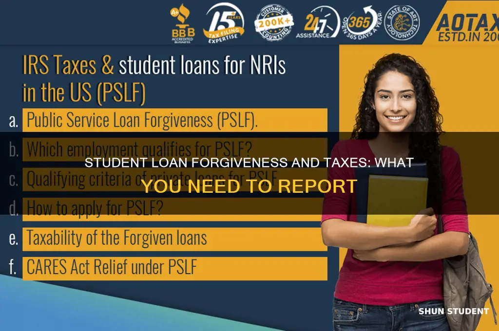 do i have to report student loan forgiveness on taxes