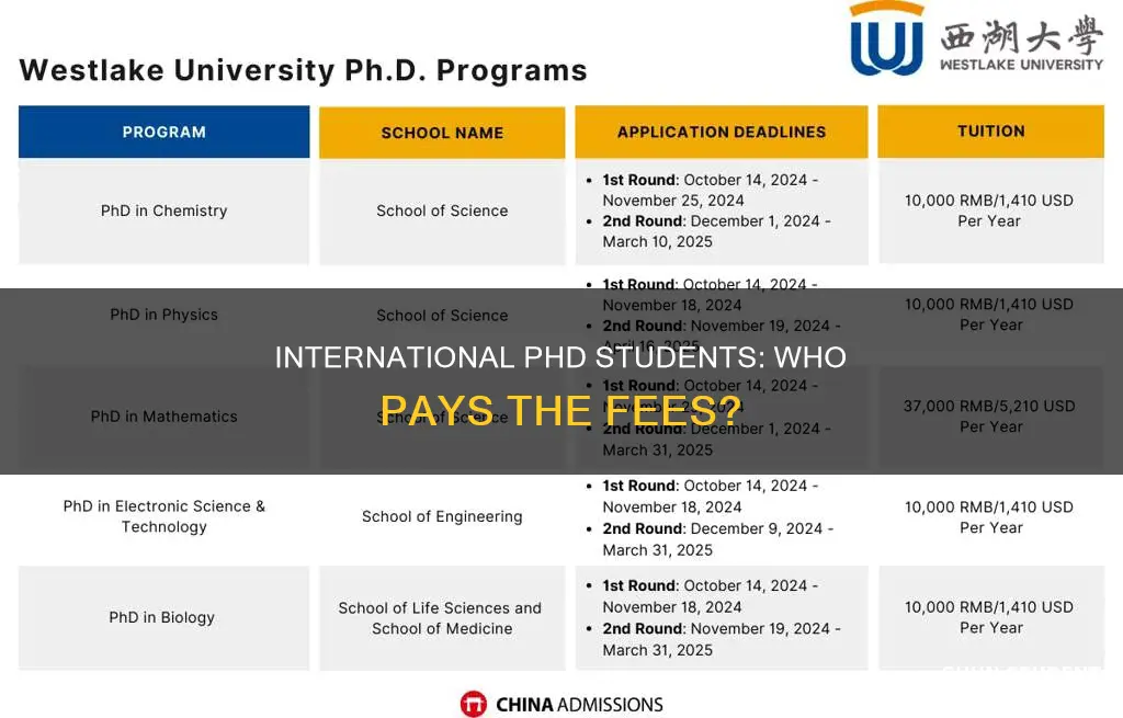 do international phd students have to pay fees