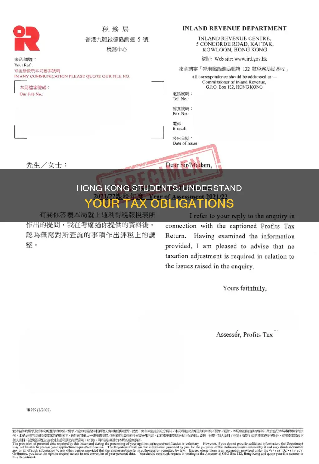 do international student from hong kong need to pay tax