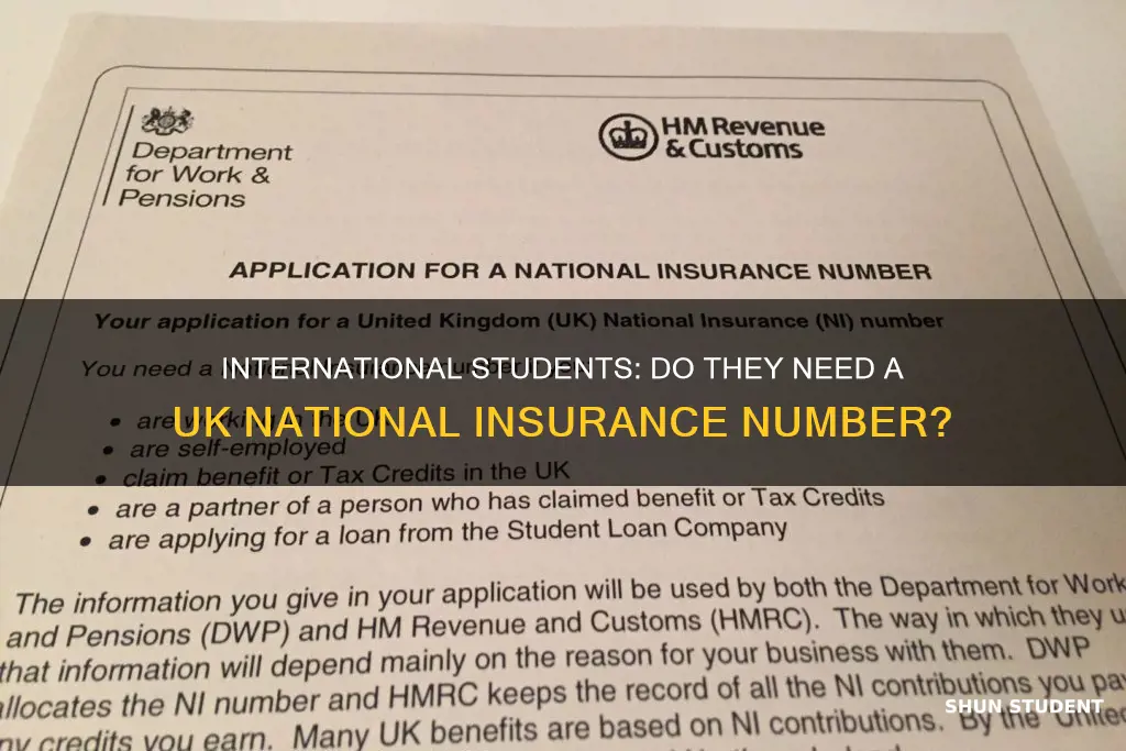 do international students have a national insurance number uk