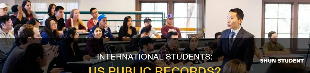 do international students have public records in the us