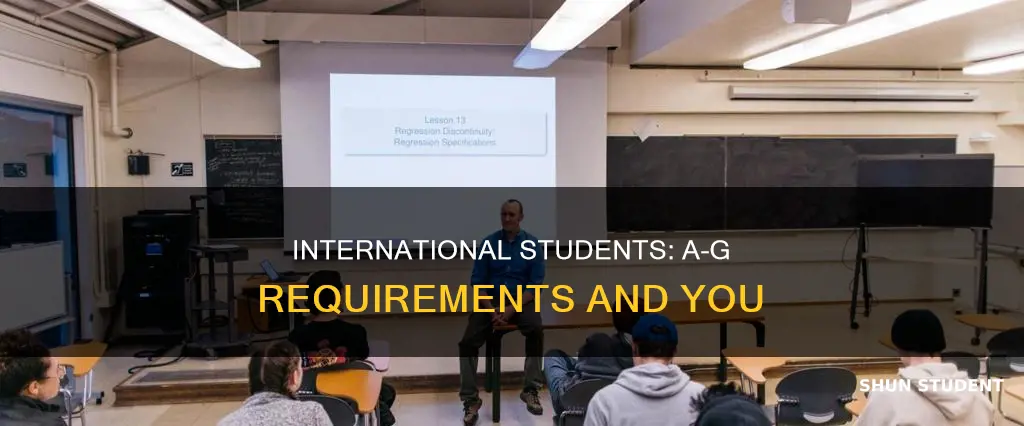 do international students have to meet a-g requirements