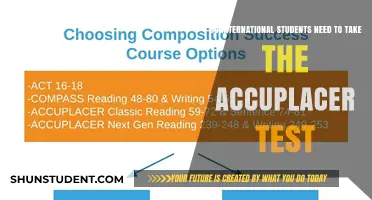 Accuplacer Test: International Students' Requirement