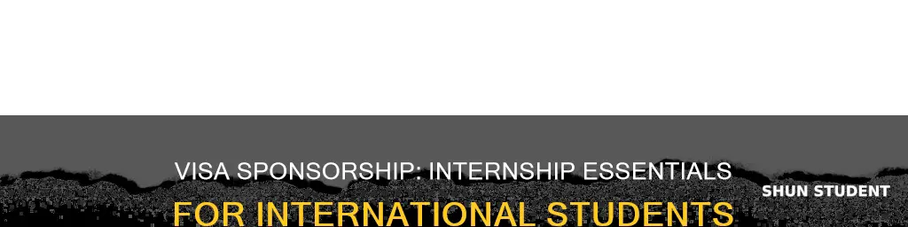 do international students need visa sponsorpship for internship roles