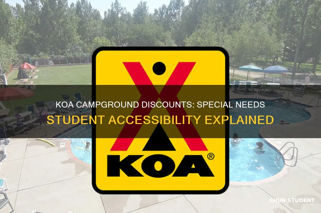 do koa campground have discounts for special needs students