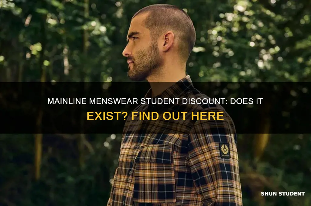 do mainline menswear do student discount