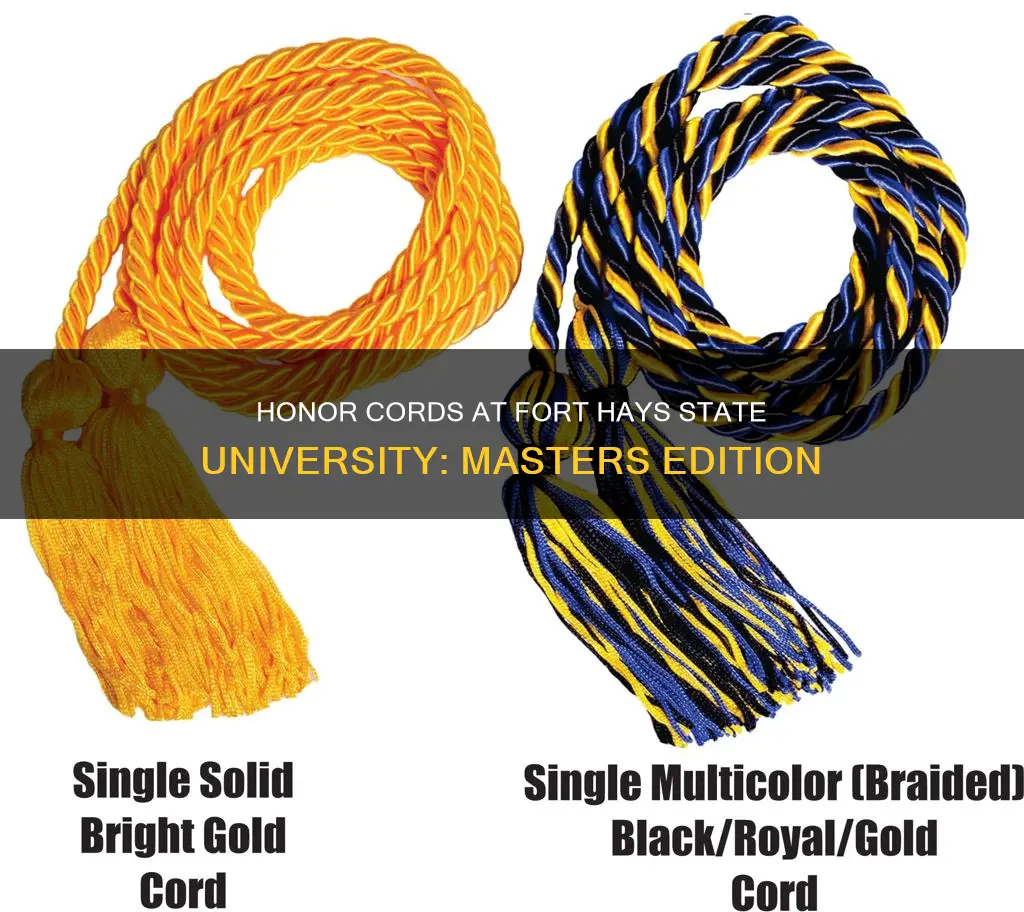 do masters students wear honor cords fort hays state university