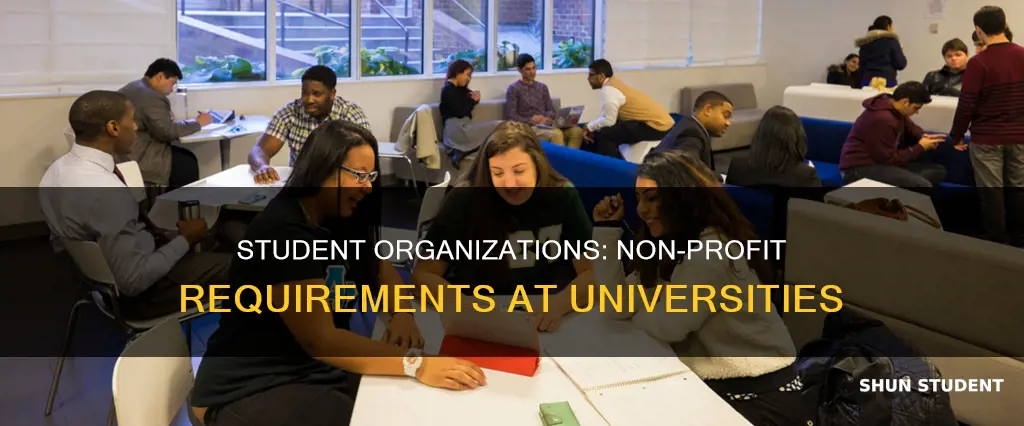 do most universities require student organizations to be non profit