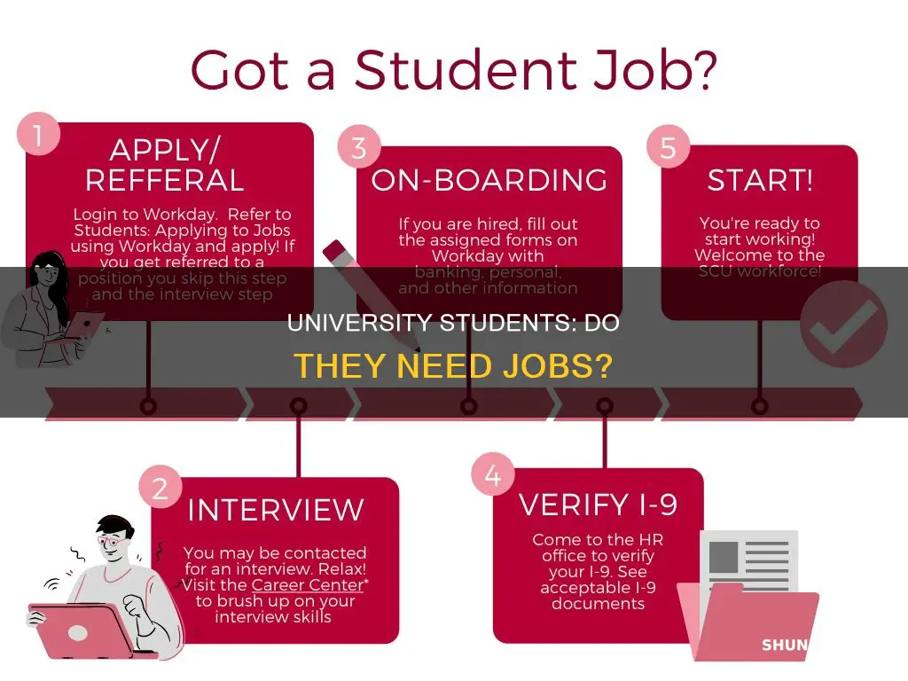 do most university students have jobs