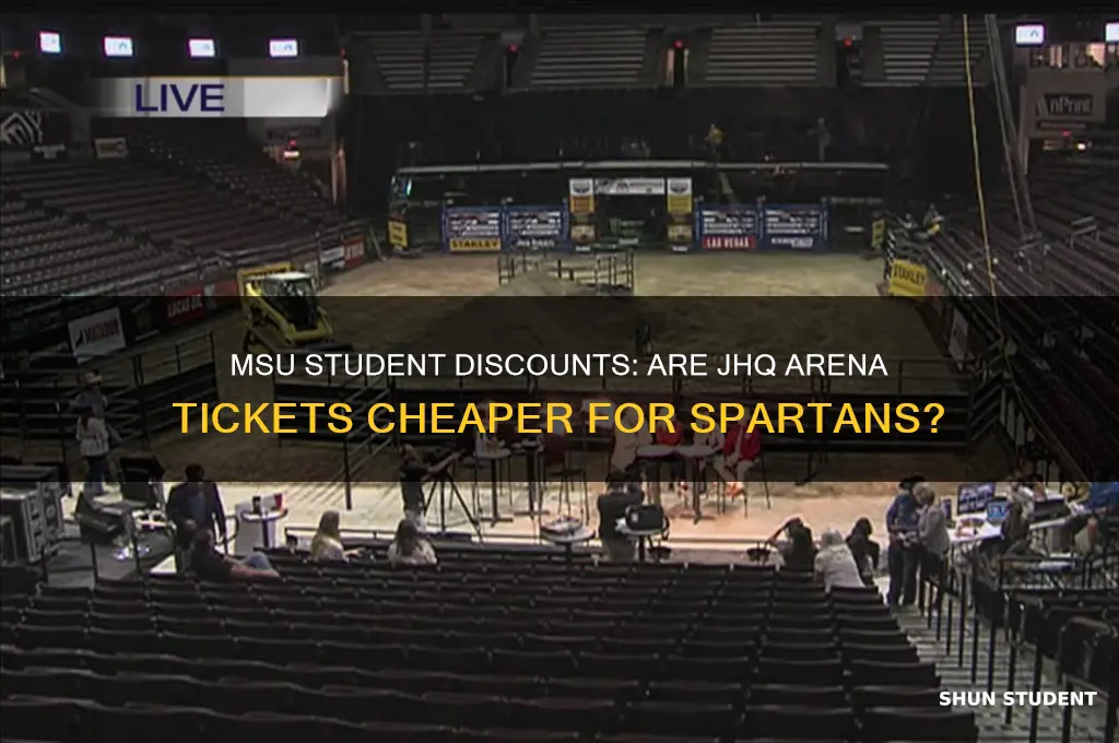 do msu students get discounts on jhq arean tickets
