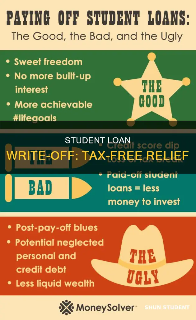 do not pay taxes on student loan write off