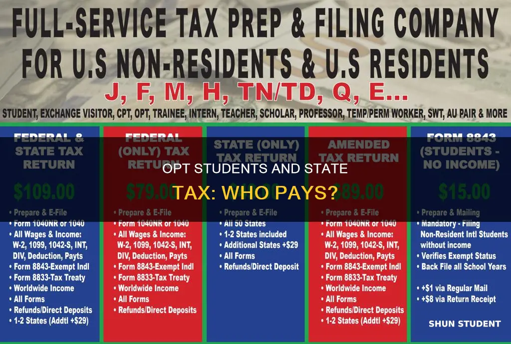 do opt students pay state tax