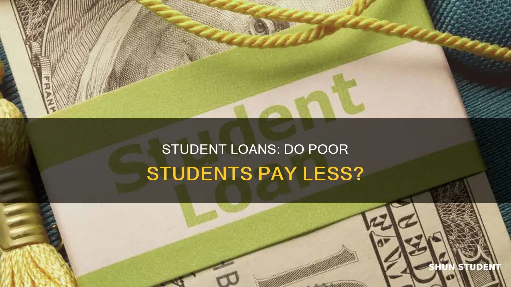 do poor people pay less in student loans