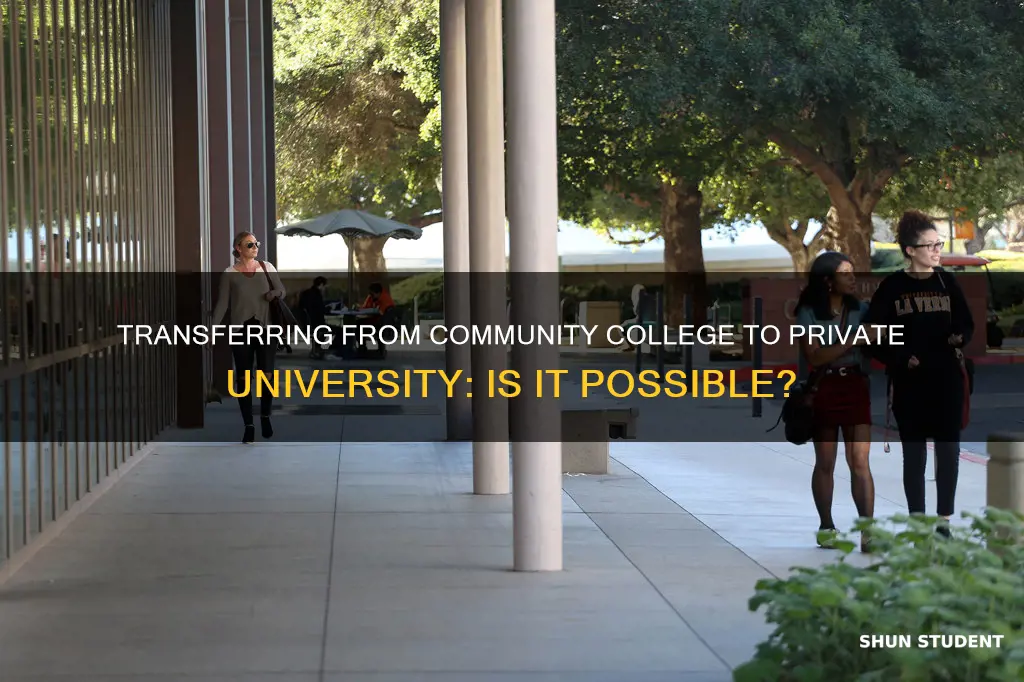 do private universities accept transfer students from community college