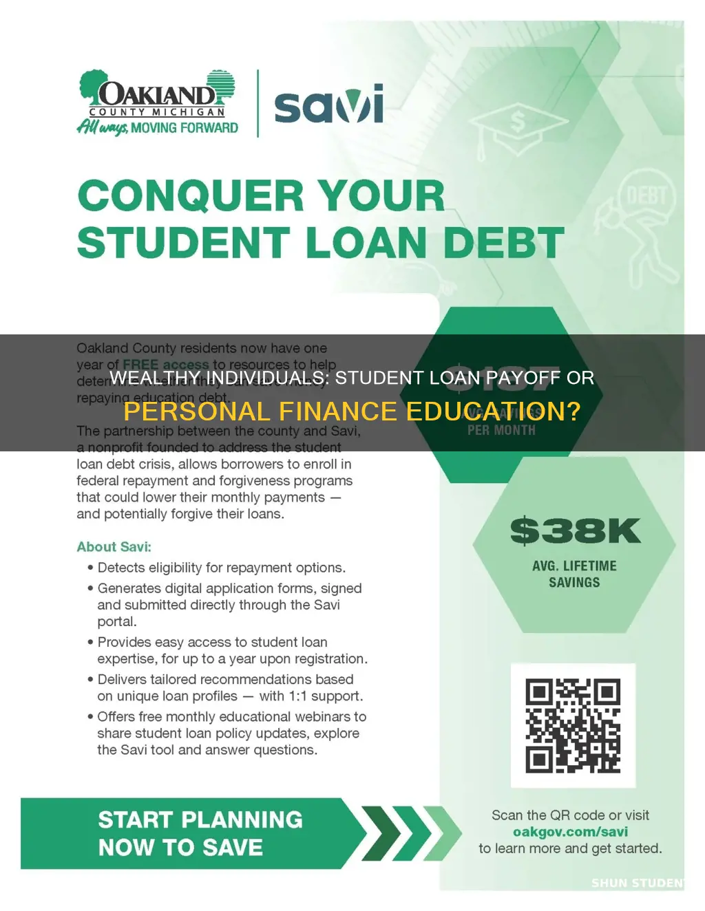 do rich people just pay off student loans for you