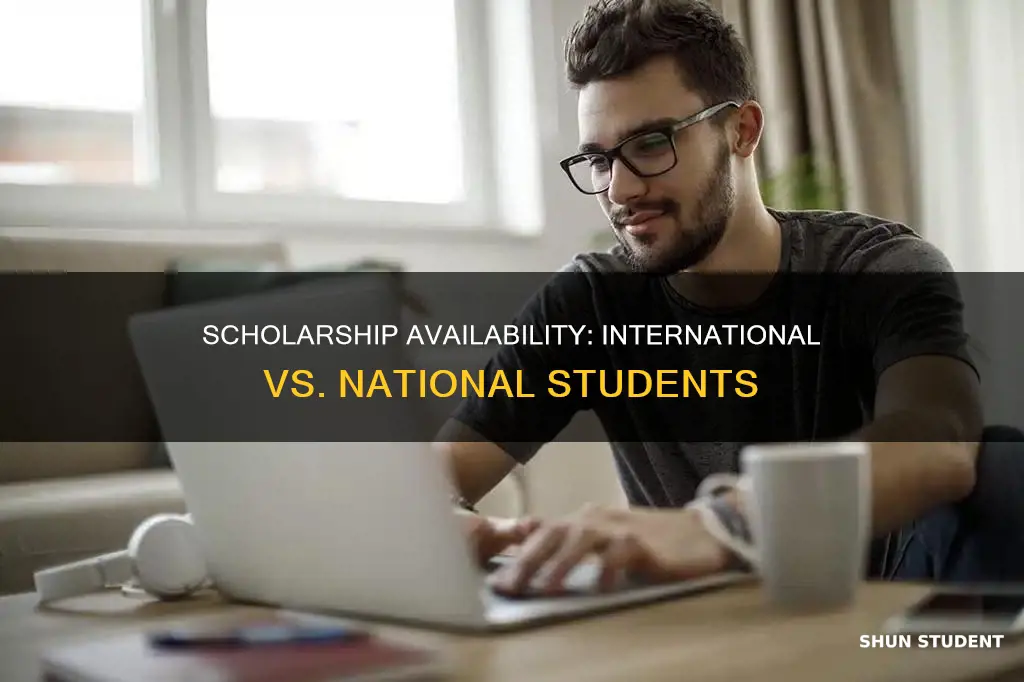 do scholarships change from international to national students