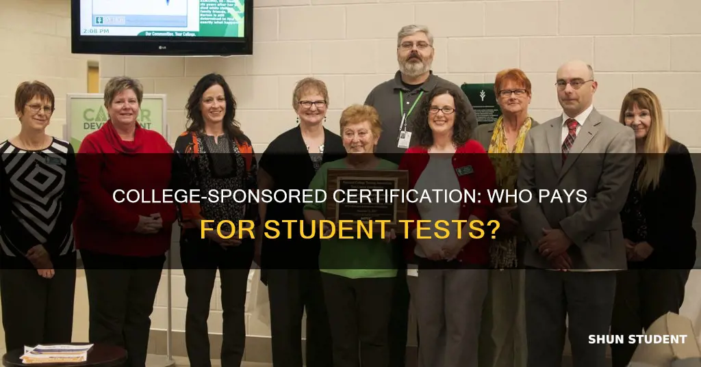 do some college pay for students certification test