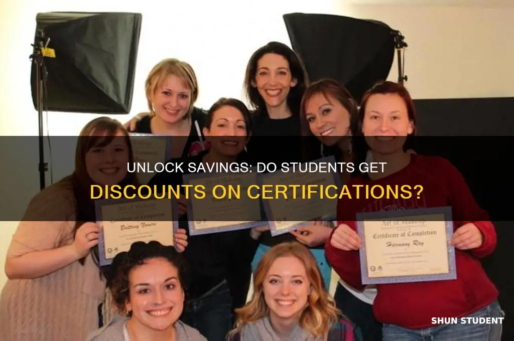 do students get a discount for certifications