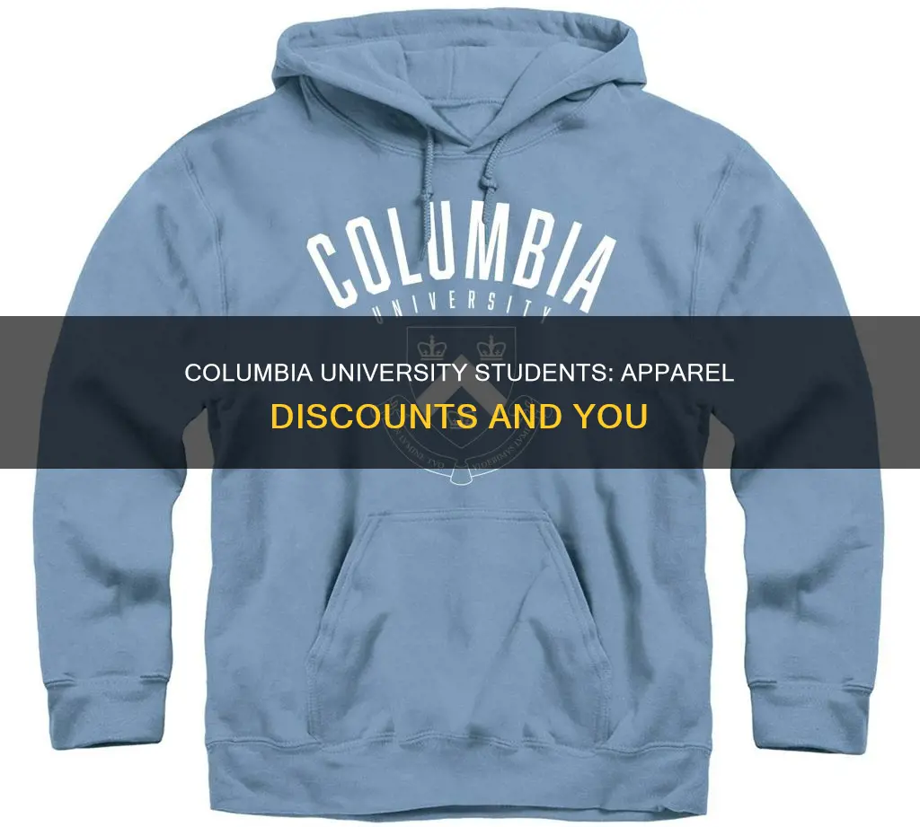 do students get an apparel discount at columbia university