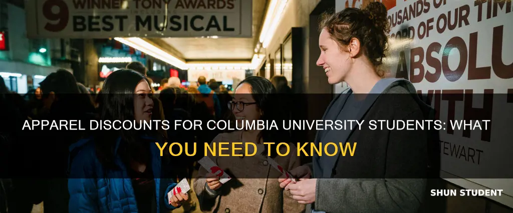 do students get an apparel discount at columbia university