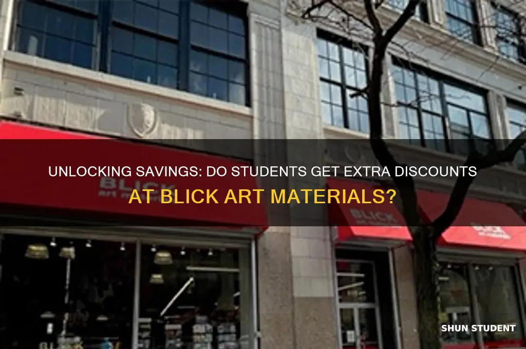 do students get extra discount on blick