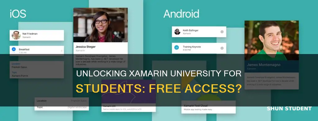 do students get free access to xamarin university