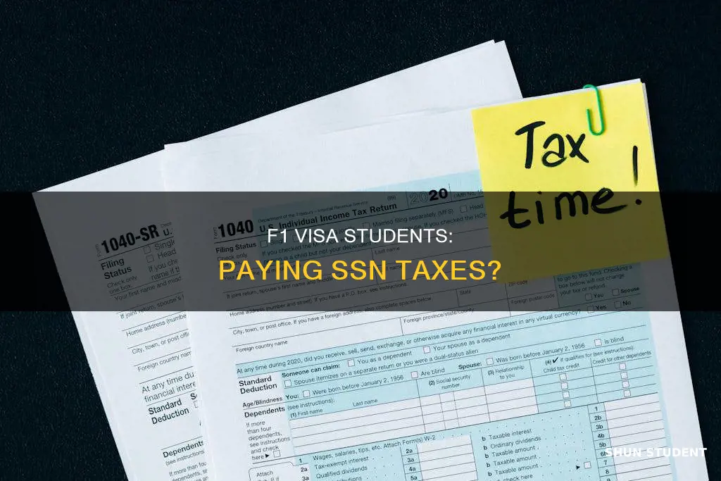 do students on f1 visa pay ssn taxes