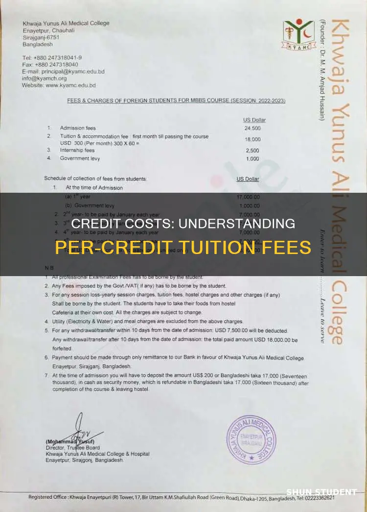 do students pay per credit